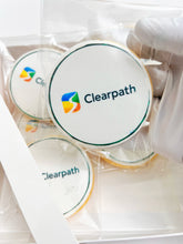 Load image into Gallery viewer, Custom Logo Cookies | Branded Corporate Cookies | Personalized Business Gifts| Print Edible Image