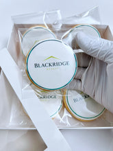 Load image into Gallery viewer, Custom Logo Cookies | Branded Corporate Cookies | Personalized Business Gifts| Print Edible Image