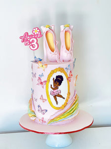 Afro Ballerina Baby Cake