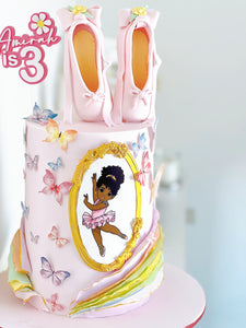 Afro Ballerina Baby Cake