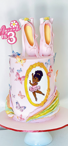Afro Ballerina Baby Cake