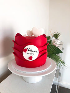 Love themed Cake : Unfolding Love Design (Fondant)