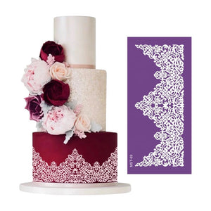 Mesh Cake Stencil : Lace Filigree Crown