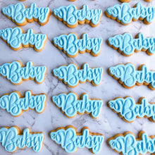 Load image into Gallery viewer, Baby Text Fondant Cookies