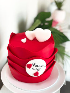 Love themed Cake : Unfolding Love Design (Fondant)