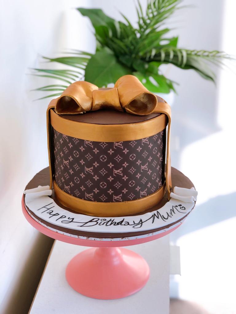 This Is My First Louis Vuitton Bag Cake I Used A Stencil To Make