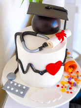Load image into Gallery viewer, Graduation Cake (Nurse Theme)