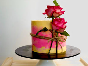 Two Colour Abstract Cake