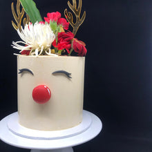 Load image into Gallery viewer, Reindeer Cake With Flowers