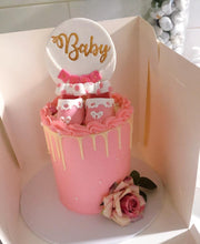Load image into Gallery viewer, Baby Shower Cake - Shoe Topper