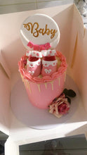 Load image into Gallery viewer, Baby Shower Cake - Shoe Topper