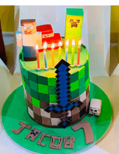Load image into Gallery viewer, Minecraft Inspired Cake