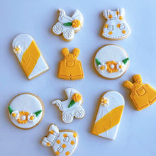 Load image into Gallery viewer, Baby Shower Cookies - Dress &amp; Pram