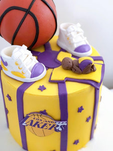 Basketball Cake (Lakers/Baby Shower Edition)