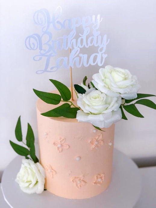 White Roses Themed Cake