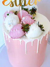 Load image into Gallery viewer, Chocolate Drips And Strawberry Toppings Buttercream  Cake