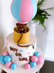 Gender Reveal Cake (Hot Air Balloon)